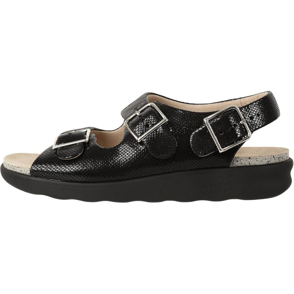 imageSAS womens Flat SandalsBlack Snake