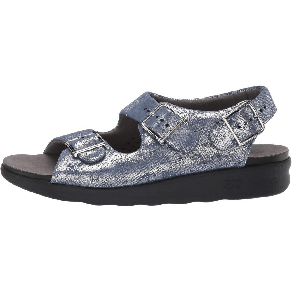 imageSAS womens Flat SandalsSilverBlue