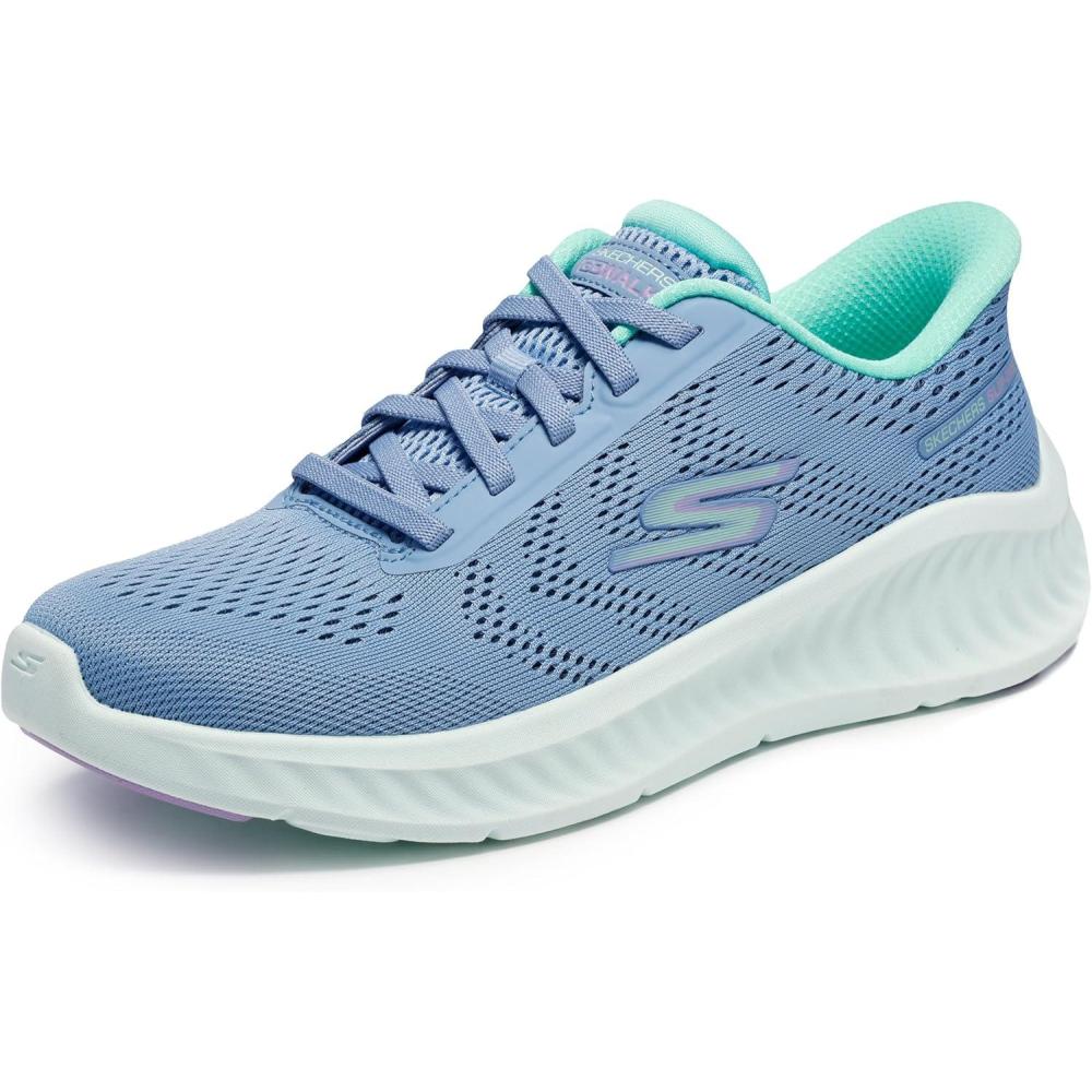 imageSkechers Womens Go Walk Now Hands Free Slipins SneakerBlueGreen