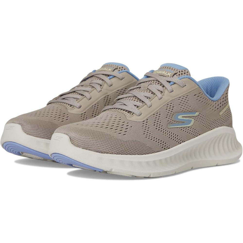 imageSkechers Womens Go Walk Now Hands Free Slipins SneakerTaupeBlue
