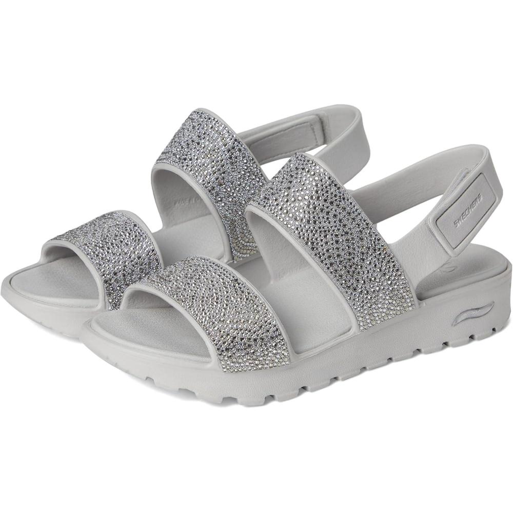 imageSkechers womens Foamies Arch Fit Footsteps Double Band With RhinestonesGrey