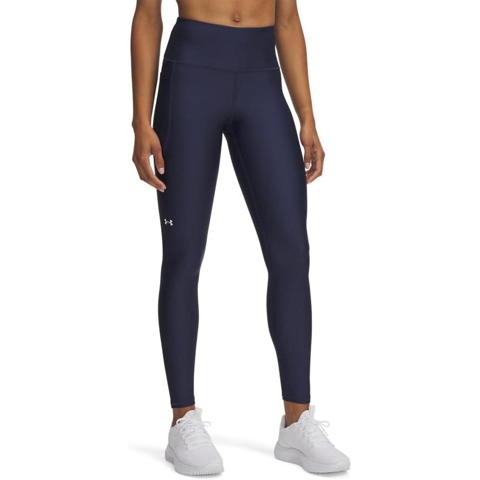 imageUnder Armour Womens HeatGear Armour High Waisted Leggings403 Washed Navy   White