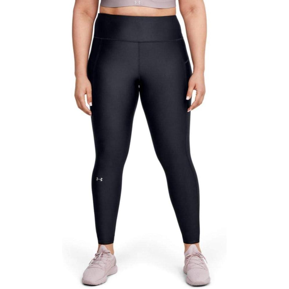 imageUnder Armour Womens HeatGear Armour High Waisted LeggingsBlack 001Metallic Silver