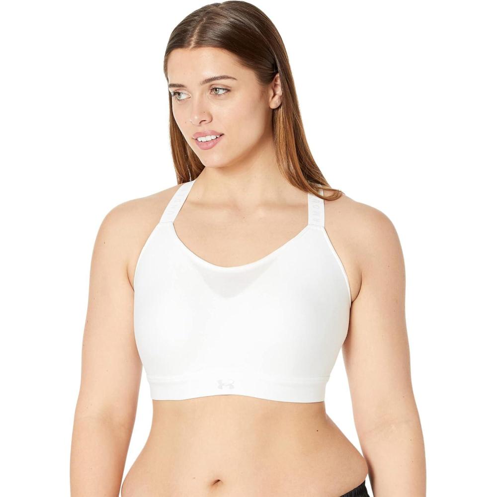 imageUnder Armour Womens UA Infinity High Sports Bra100 White  White  Halo Gray