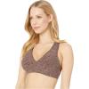 Beyond Yoga Women’s Spacedye Lift Your Spirits Bra(Black-pink Lei)