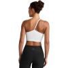 Beyond Yoga Womens Spacedye One Shoulder Long Line Light Support Bra(Cloud White)