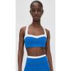 Beyond Yoga Women’s Spacedye Trophy Light Support Bra(Court Blue Heather/Cloud)