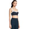 Beyond Yoga Women’s Spacedye Trophy Light Support Bra(Nocturnal Navy/Cloud White)
