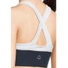 Beyond Yoga Women’s Spacedye Trophy Light Support Bra(Nocturnal Navy/Cloud White)