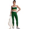 Beyond Yoga Women’s Spacedye Trophy Light Support Bra(Summer Thyme Green/Cloud White)