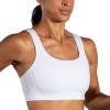 Brooks Women’s Convertible 2.0 Sports Bra for High Impact Running, Workouts and Sports with Maximum Support(White)