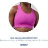 Brooks Women’s Luxe Pocket Bra, Supportive Sports Bra with Pocket for Training, Workouts & Running(Htr Magenta)