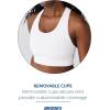 Brooks Women’s Luxe Pocket Bra, Supportive Sports Bra with Pocket for Training, Workouts & Running(White)
