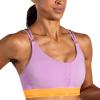 Brooks Women’s Plunge 3.0 Sports Bra for Running, Workouts & Sports(Bright Orchid/Orange Pop)