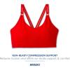 Brooks Women’s Plunge 3.0 Sports Bra for Running, Workouts & Sports(Salsa)