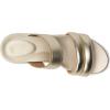Cole Haan Women’s Zerogrand Double Band Slide Sandals(Soft Gold Talca/Ivory)
