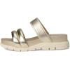 Cole Haan Women’s Zerogrand Double Band Slide Sandals(Soft Gold Talca/Ivory)