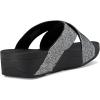 FitFlop Women’s Lulu Glitterball Cross Slides Wedge Sandal(Silver)