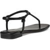 Marc Fisher LTD Women’s Maycee Flat Sandal(Black Leather)