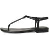Marc Fisher LTD Women’s Maycee Flat Sandal(Black Leather)
