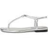Marc Fisher LTD Women’s Maycee Flat Sandal(Silver Leather)