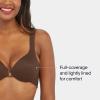 SPANXsmooth Bra-Llelujah! Lightly Lined Full Coverage – T-Shirt Bra – Front Closure – Hosiery Back – Smart Stretch Straps(Chestnut Brown)