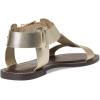 Steve Madden Women’s Brazinn Flat Sandal(Gold Leather)