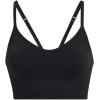 Under Armour Train Seamless Low Impact Bra for Women – Pure Polyester Construction – Sweat-Wicking Fabric(Black/Black)