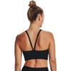 Under Armour Train Seamless Low Impact Bra for Women – Pure Polyester Construction – Sweat-Wicking Fabric(Black/Black)