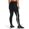 Under Armour Womens HeatGear Armour High Waisted Leggings(Black / White)