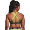 Under Armour Women’s UA Infinity High Sports Bra((390) Marine Od Green / Lime Yellow / Marine Od Green)