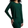 Beyond Yoga Women’s Featherweight Moving On Pullover(Dark Spruce Green Heather)