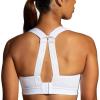 Brooks Women’s Convertible 2.0 Sports Bra for High Impact Running, Workouts and Sports with Maximum Support(White)