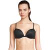 Calvin Klein Women’s Perfectly Fit Push Up Plunge Bra(Black)