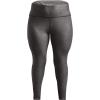 Under Armour Womens HeatGear Armour High Waisted Leggings(Charcoal Light Heather (020)/White)