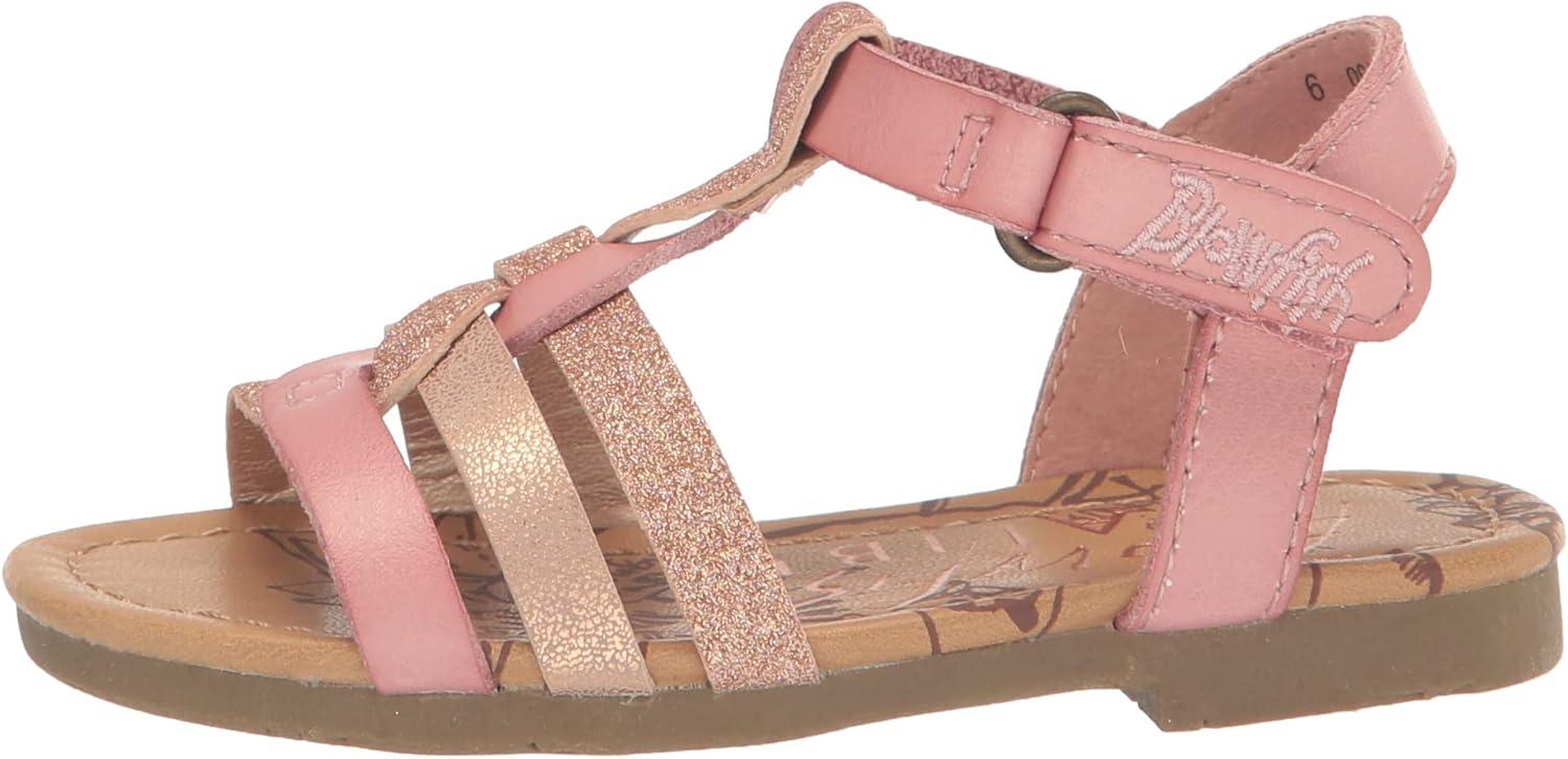 imageBlowfish Malibu Girls Sabinit Flat SandalRosegold Soft Sand GlitterCosmicCheeky Pink