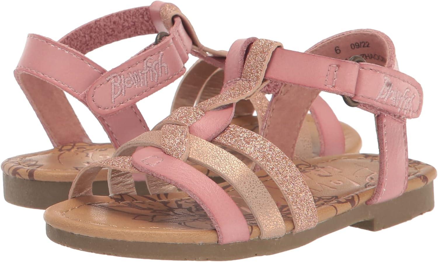imageBlowfish Malibu Girls Sabinit Flat SandalRosegold Soft Sand GlitterCosmicCheeky Pink