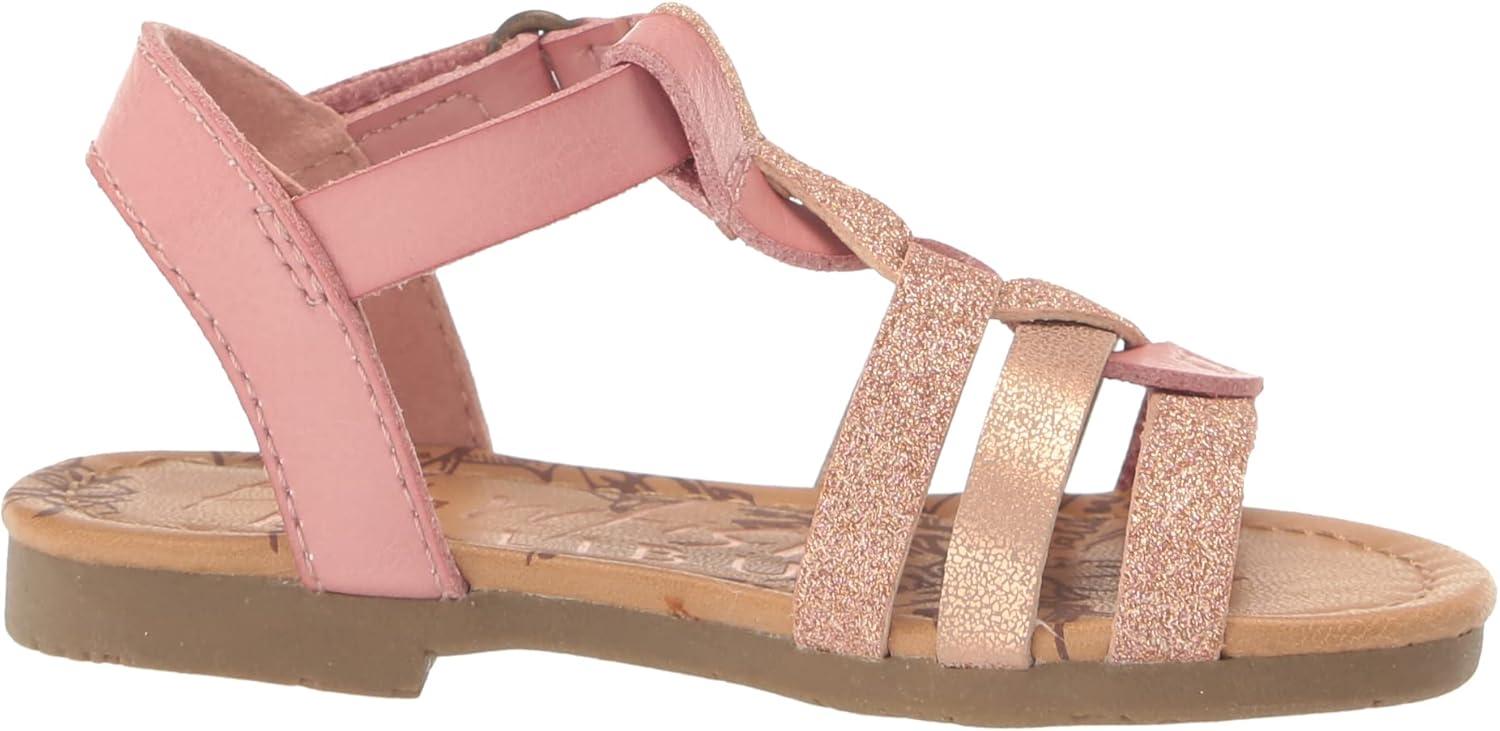 imageBlowfish Malibu Girls Sabinit Flat SandalRosegold Soft Sand GlitterCosmicCheeky Pink