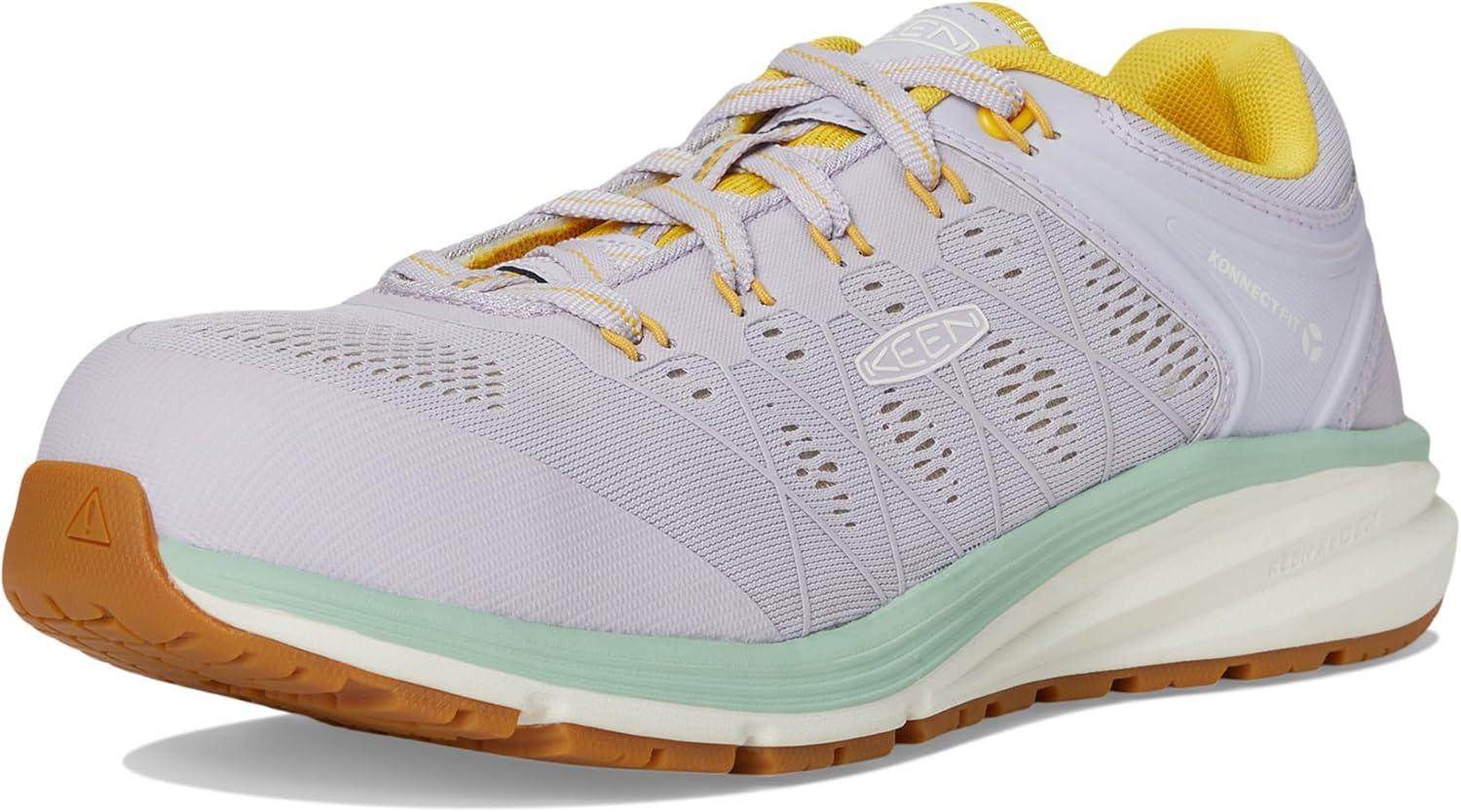 imageKEEN Utility Womens Vista Energy Low Height Sneakers Composite Toe Industrial Work ShoesThistleDaffodil