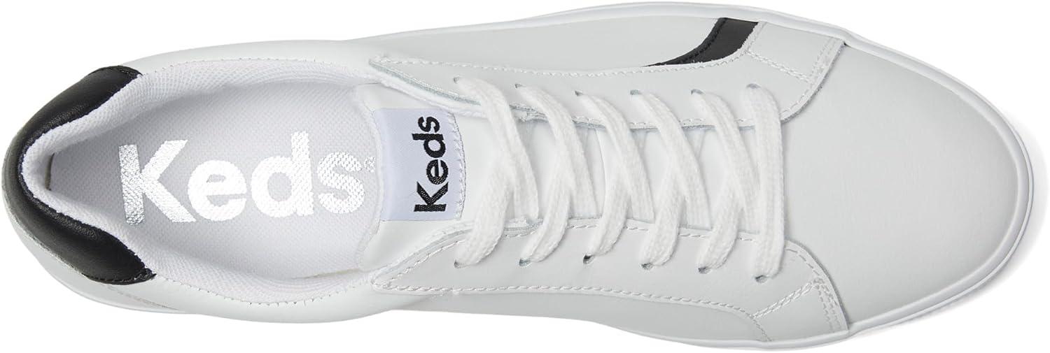 imageKeds womens Pursuit Lace UpWhiteBlack Leather
