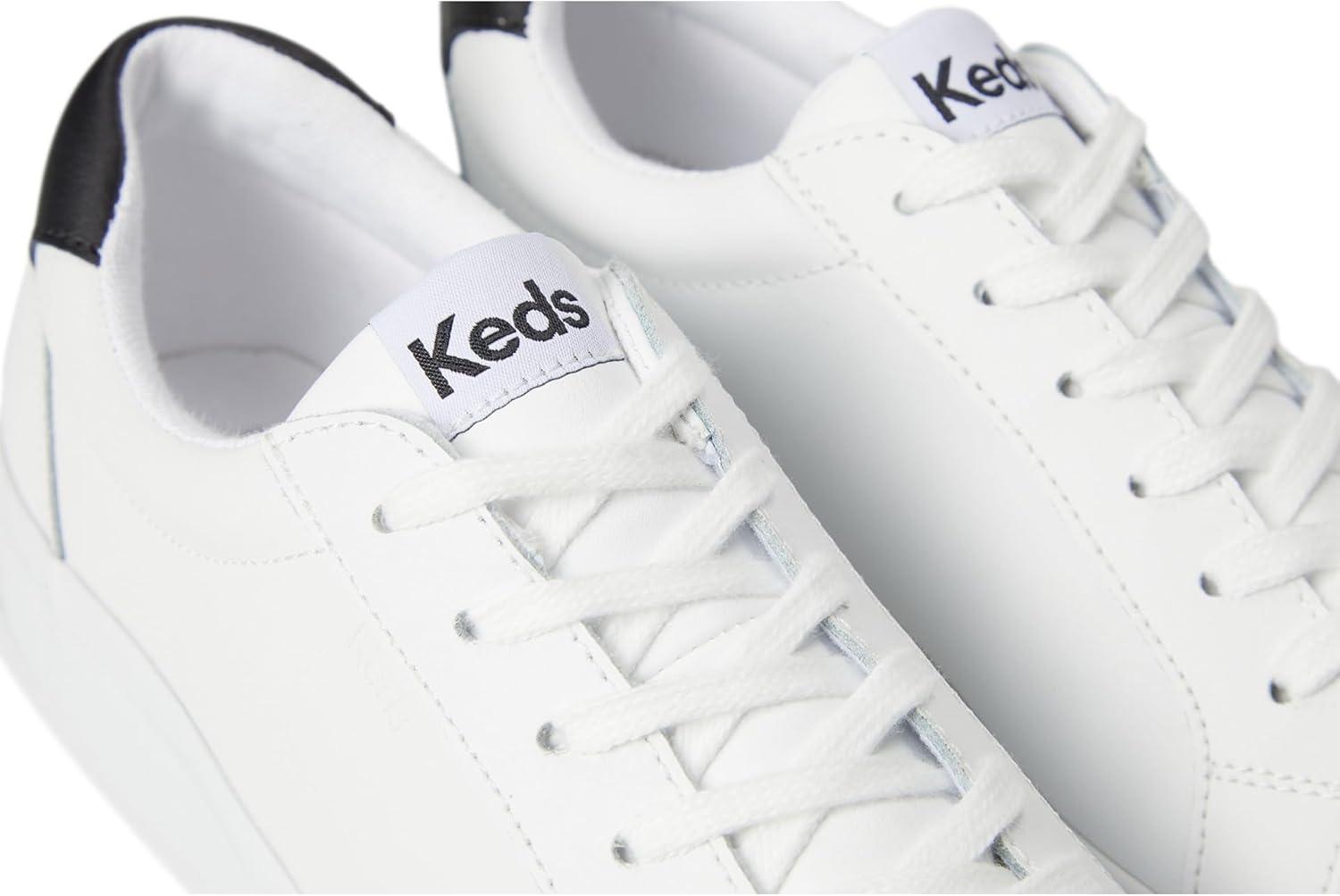 imageKeds womens Pursuit Lace UpWhiteBlack Leather