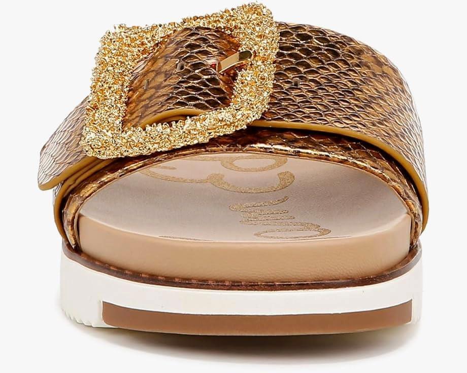 imageSam Edelman Womens Ariane Slide SandalMedallion Gold Snake