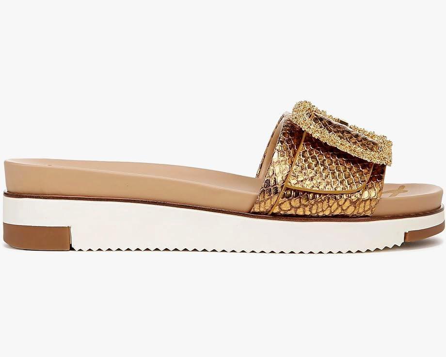 imageSam Edelman Womens Ariane Slide SandalMedallion Gold Snake
