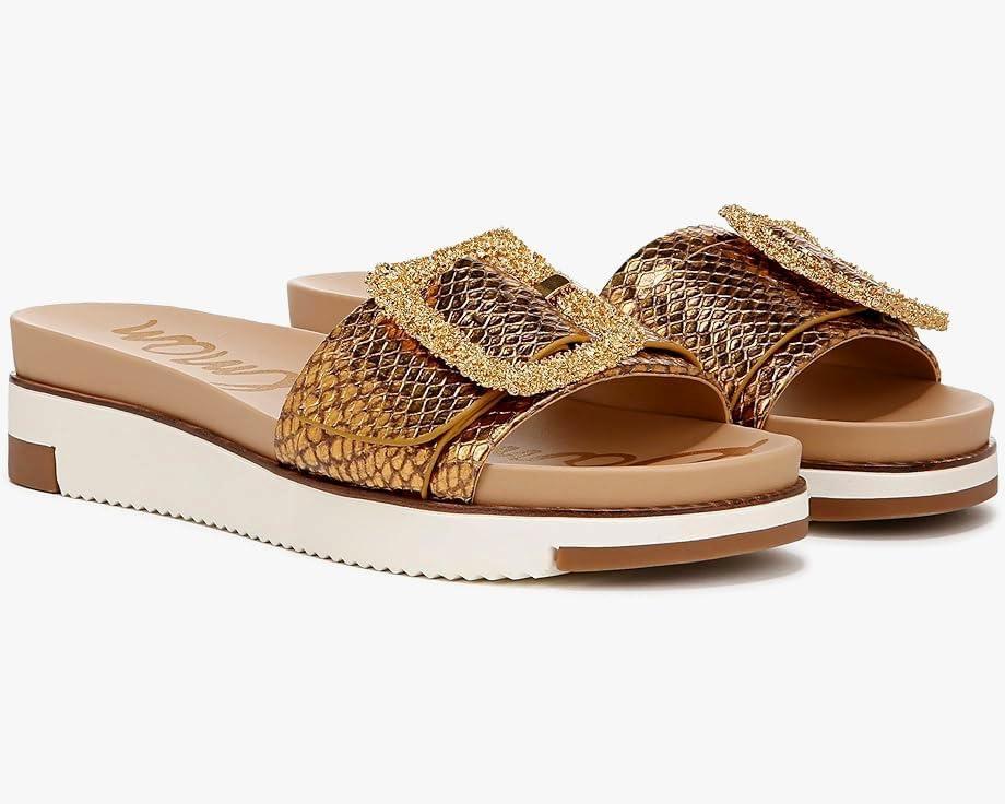 imageSam Edelman Womens Ariane Slide SandalMedallion Gold Snake