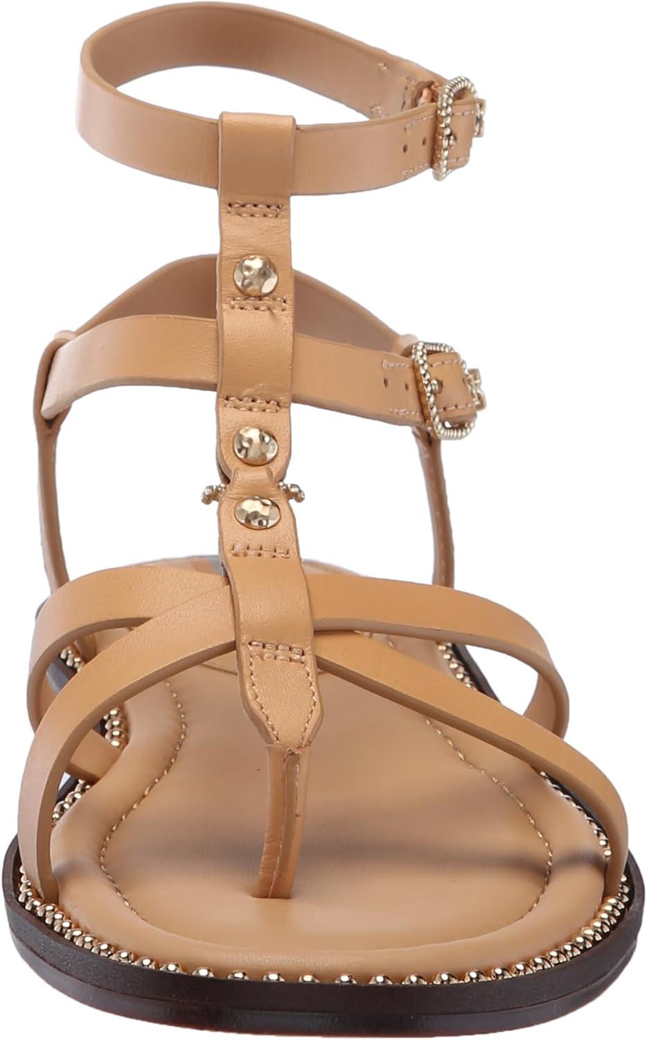 imageSam Edelman Womens Talya Flat SandalNatural Leather
