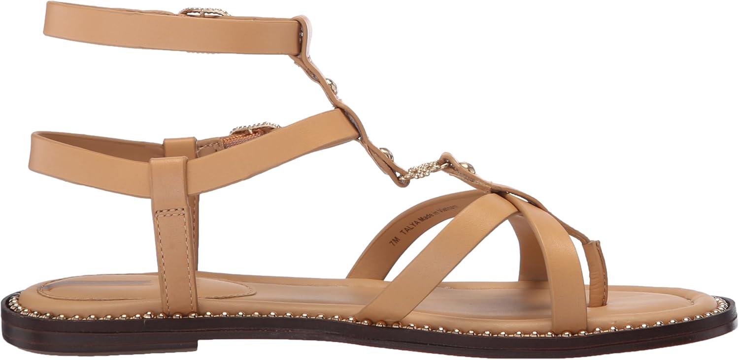 imageSam Edelman Womens Talya Flat SandalNatural Leather