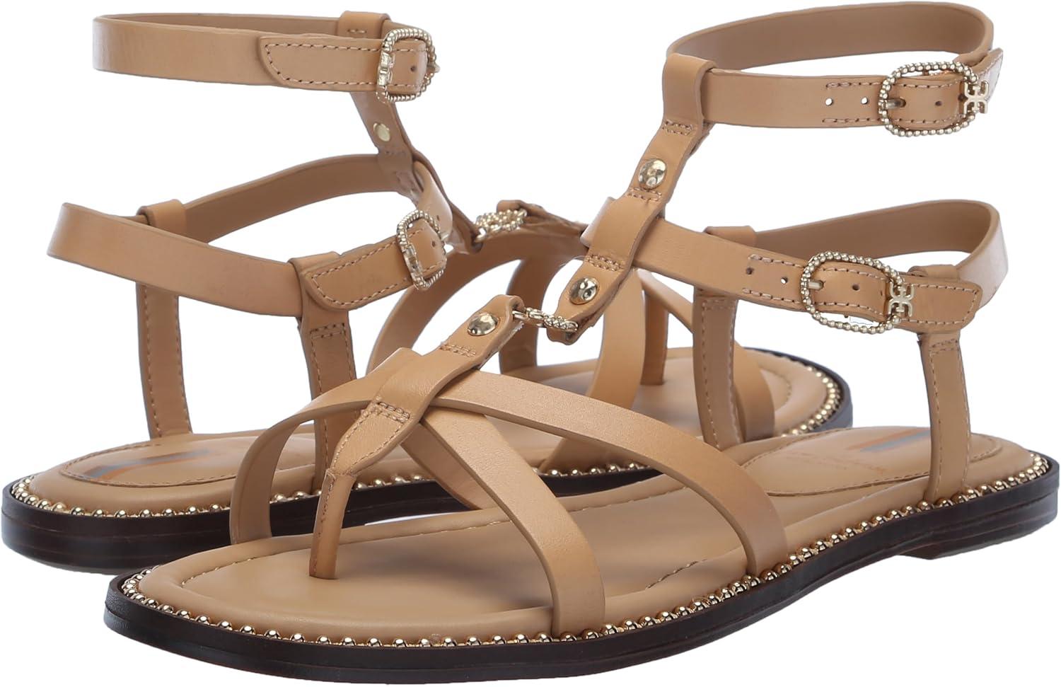 imageSam Edelman Womens Talya Flat SandalNatural Leather