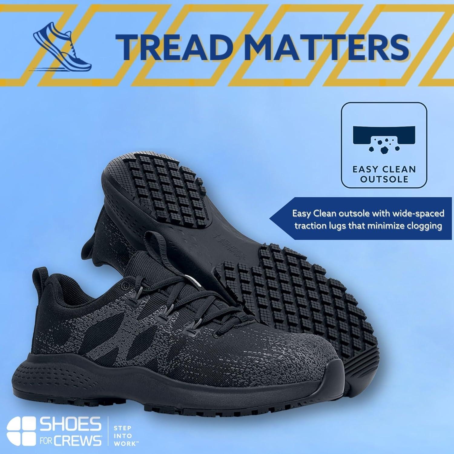 imageShoes for Crews Heather II Womens Nano Composite Toe NCT Work Shoes Slip Resistant Water Resistant Pink Size 10Black