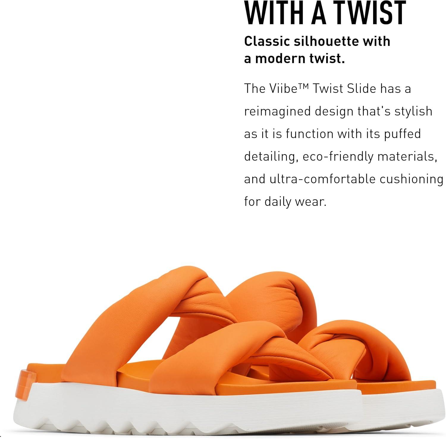 imageSorel Womens Viibe Twist Slide SandalsKoi Sea Salt