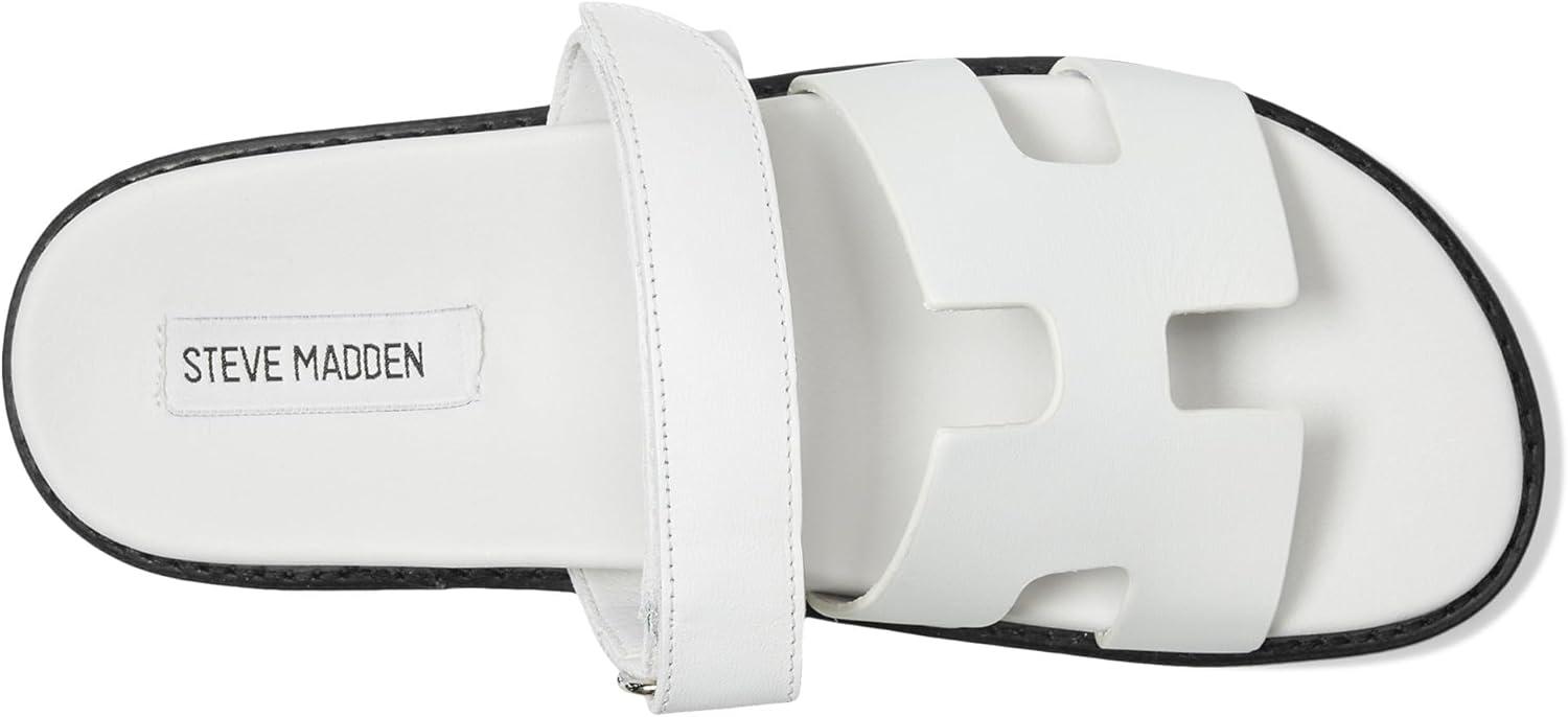 imageSteve Madden Womens Bigmayven Wedge SandalWhite Leather